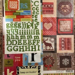 60+ Scrapbook Paper sheets 12x12 PLUS stickers & diecuts